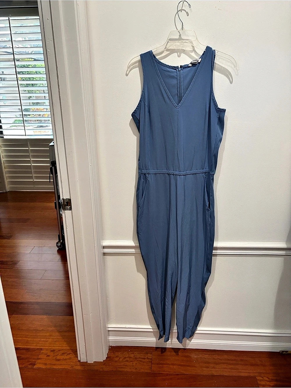 Athleta Brooklyn Jumpsuit Blue Sleeveless